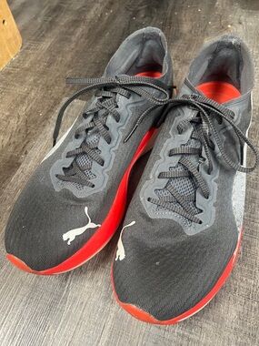 Puma Black and Red Performance Trainers